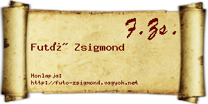 Futó Zsigmond névjegykártya